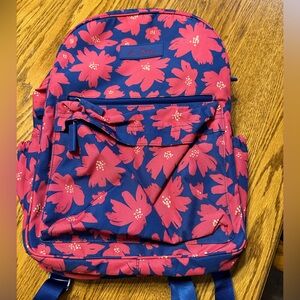 Vera Bradley Pink Floral Backpack on Blue